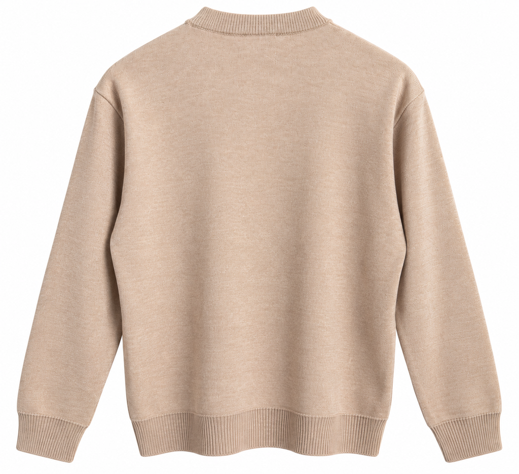 DAY & AGE Premium Color-Block Knit Sweater – Beige & Brown