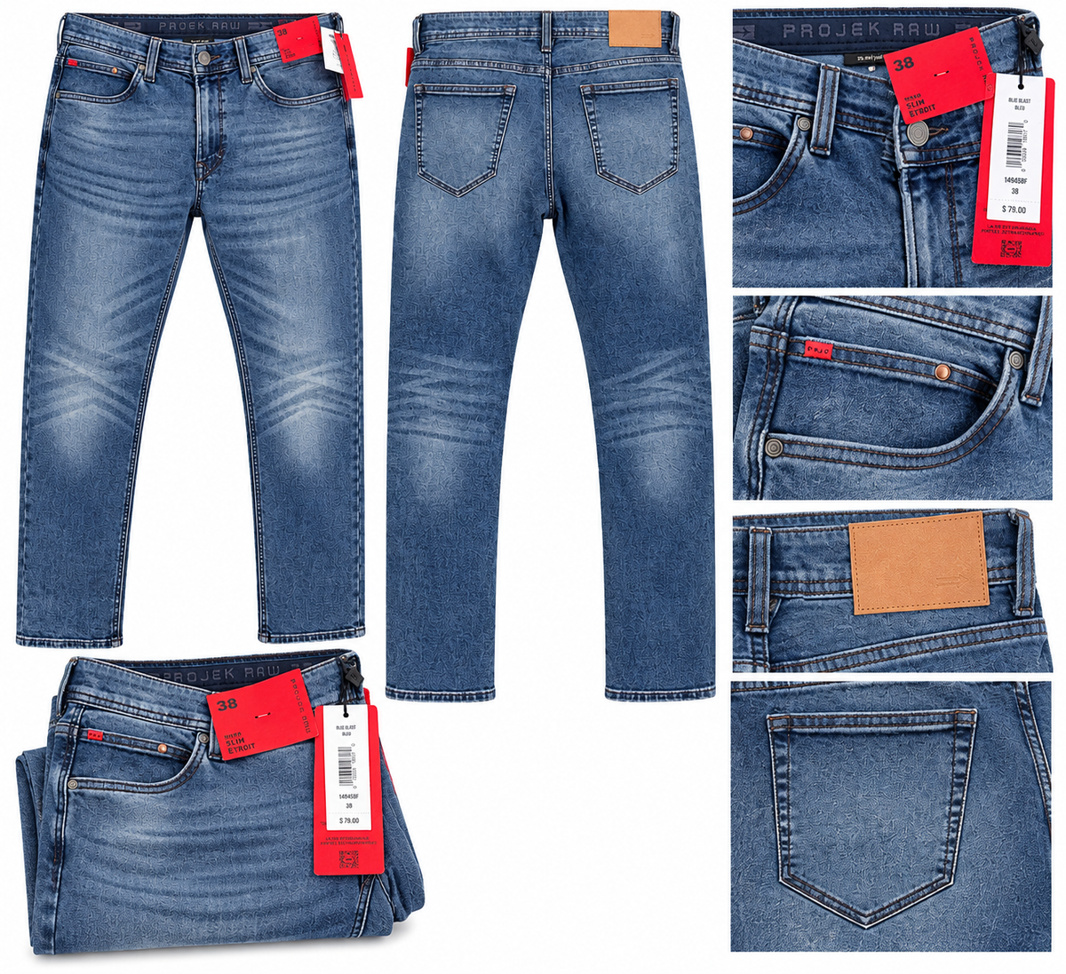 PROJEK RAW Nikko Slim Jeans – Blue Blast