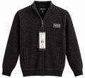 Kenneth Cole Textured Full-Zip Knit Jacket – Black