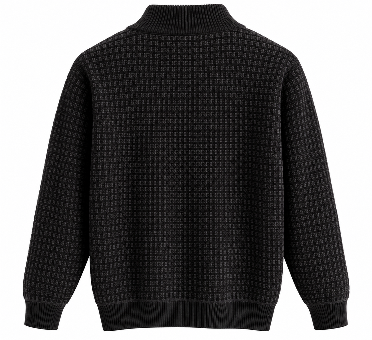 Kenneth Cole Textured Full-Zip Knit Jacket – Black