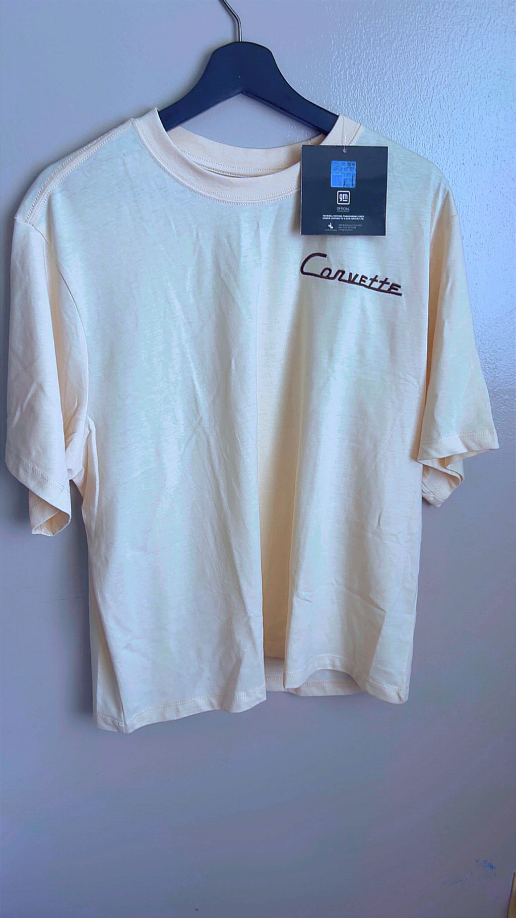 Corvette Classic Car Graphic T-Shirt – Light Gray