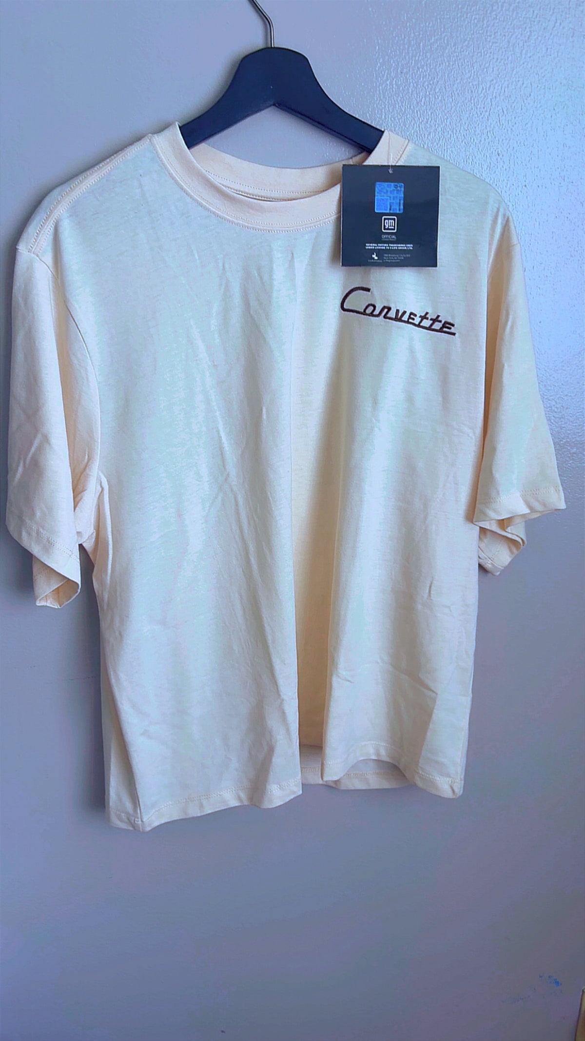 Corvette Classic Car Graphic T-Shirt – Light Gray