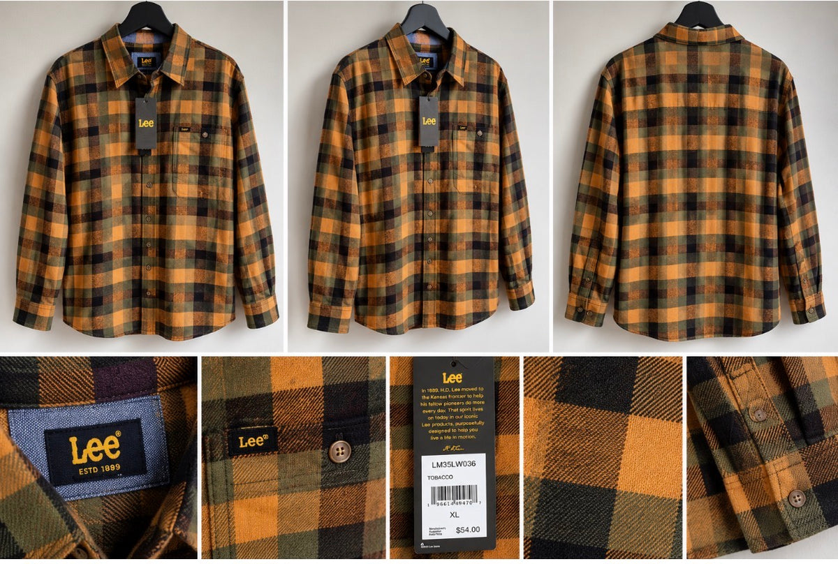 Lee Plaid Long-Sleeve Button-Up Shirt