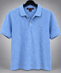 Michael Kors Jacquard Polo Shirt – Light Chambray Blue