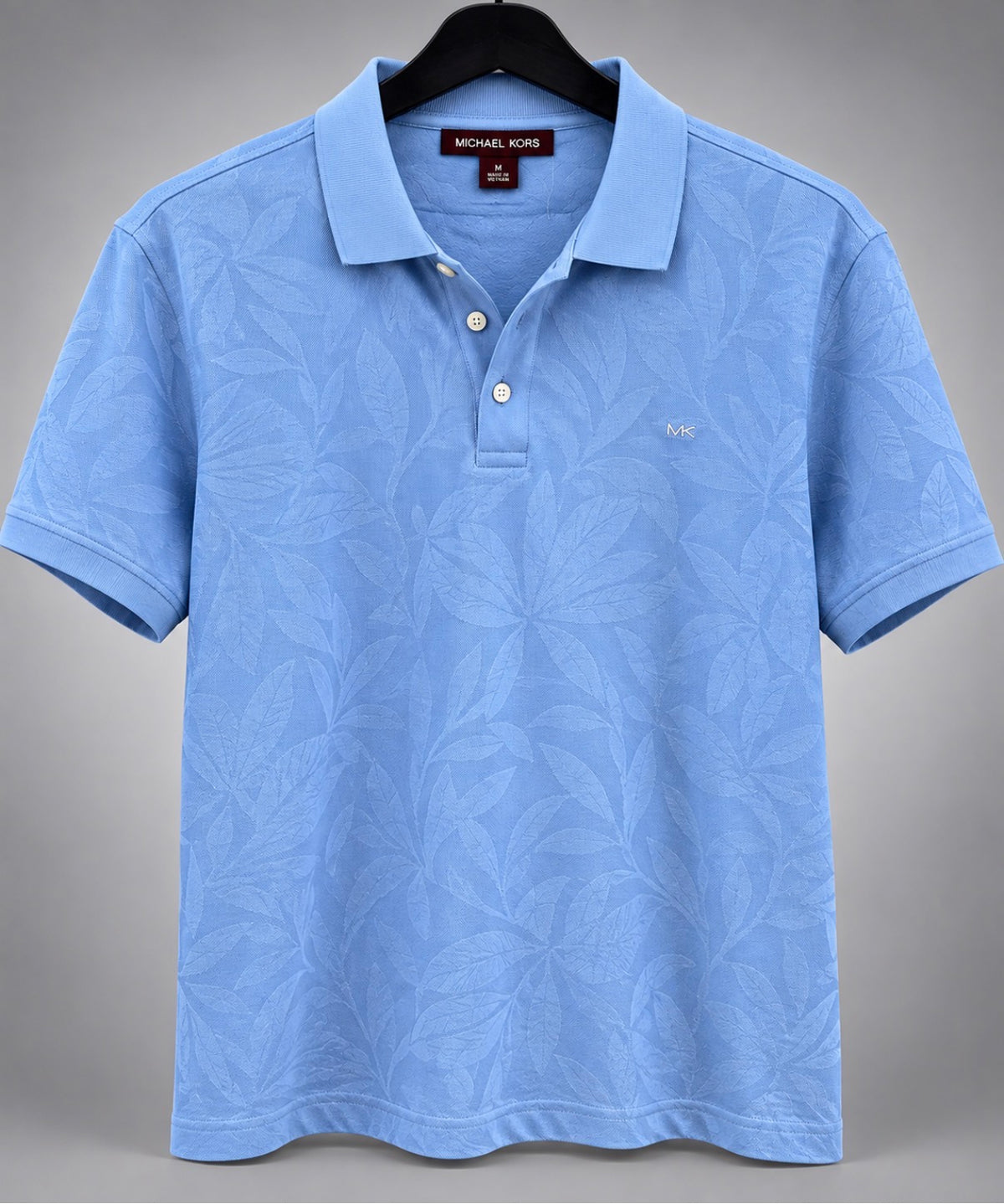Michael Kors Jacquard Polo Shirt – Light Chambray Blue