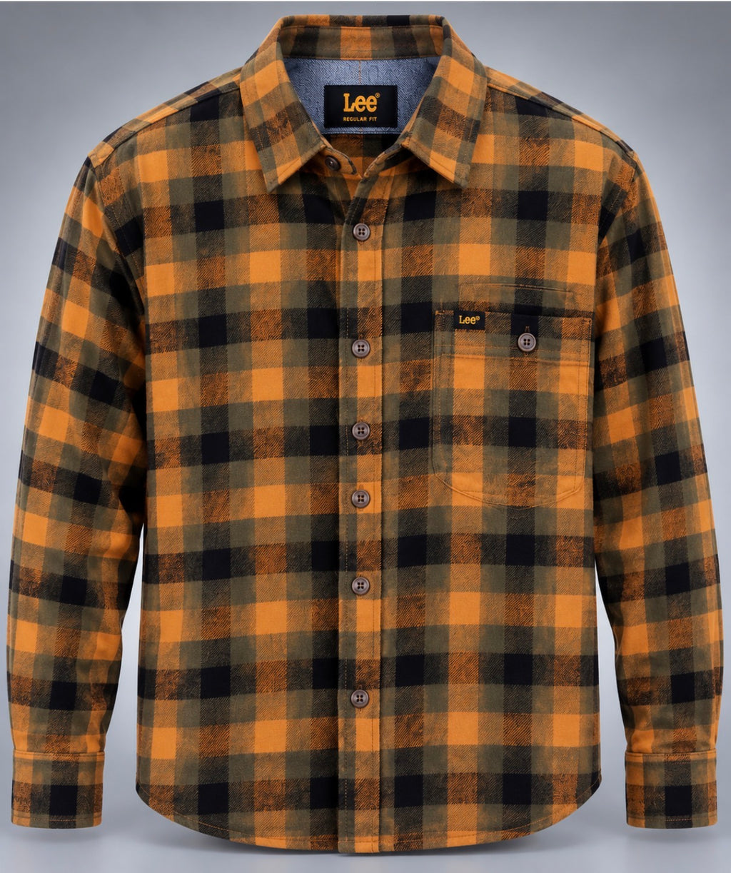 Lee Plaid Long-Sleeve Button-Up Shirt