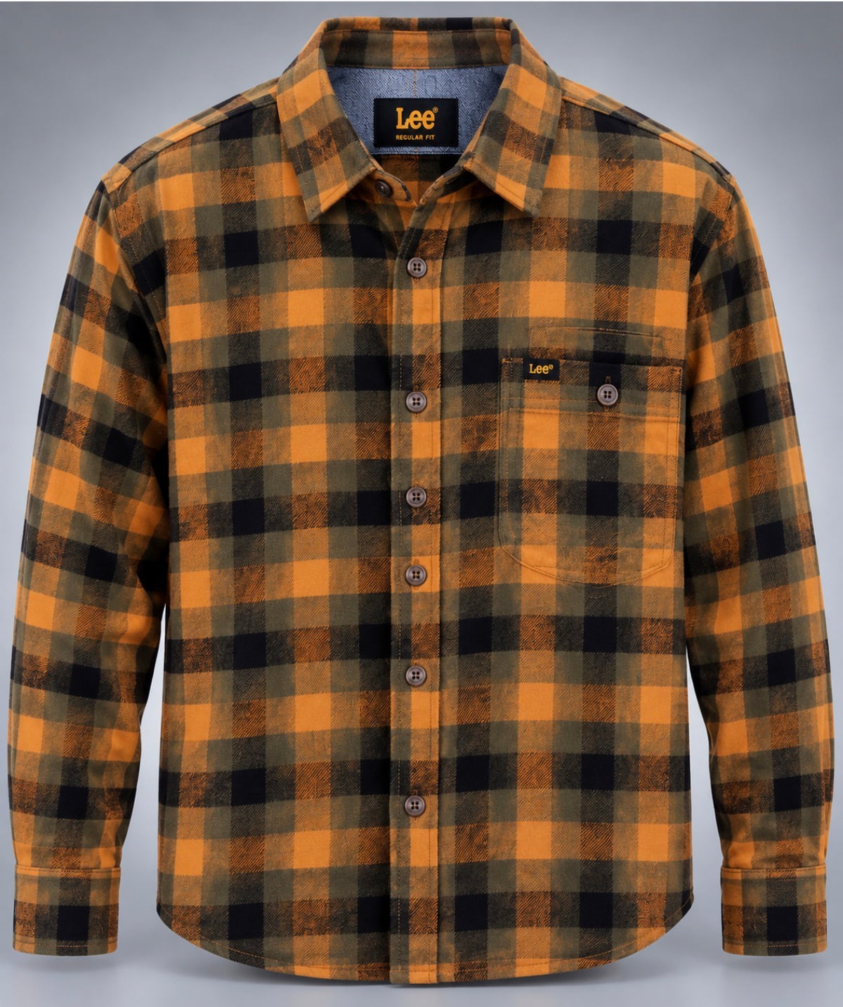 Lee Plaid Long-Sleeve Button-Up Shirt