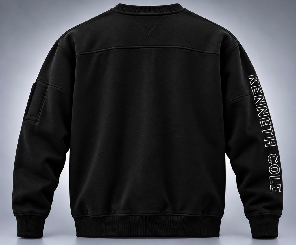 Kenneth Cole New York Logo Crewneck Sweatshirt – Black