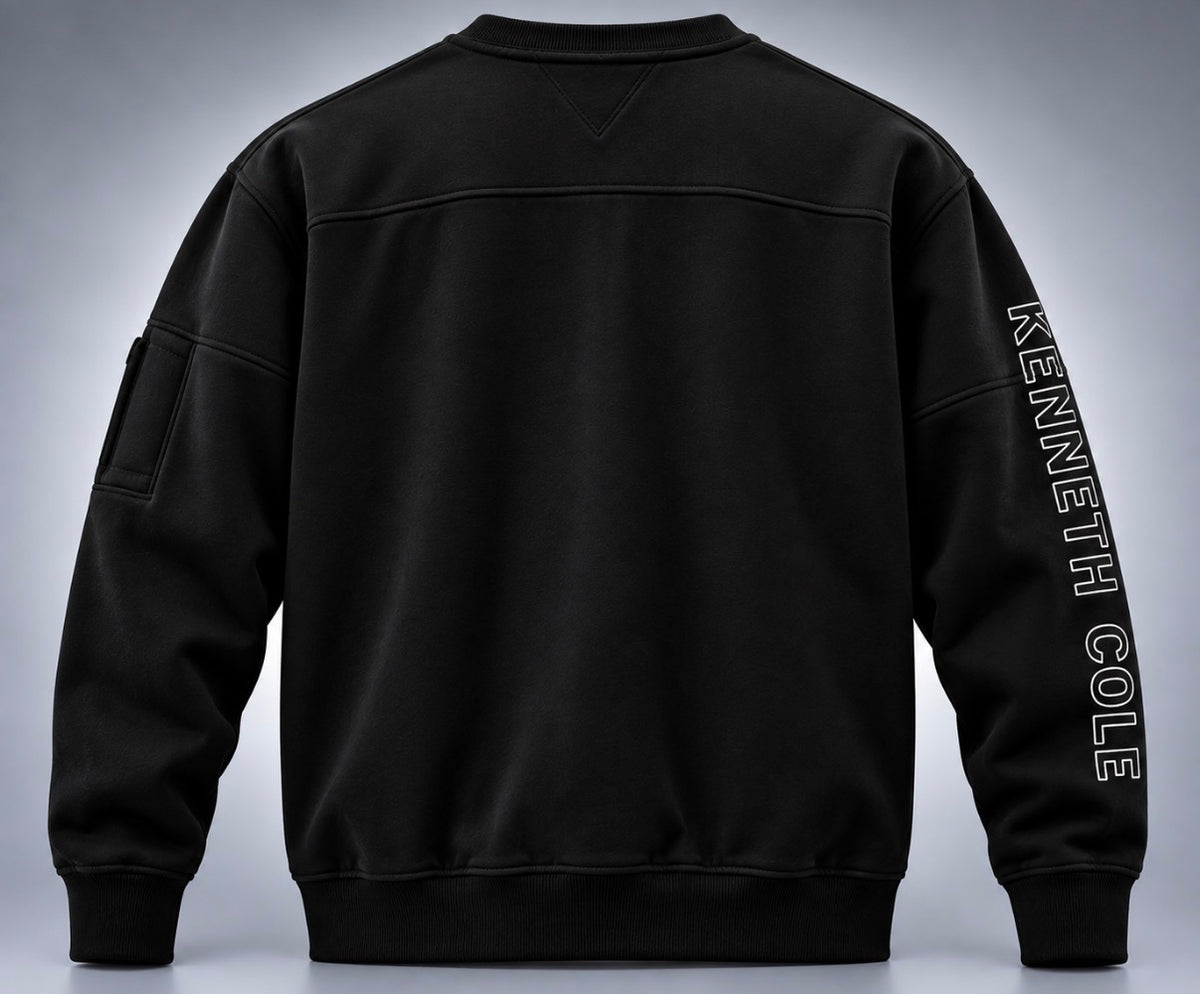 Kenneth Cole New York Logo Crewneck Sweatshirt – Black