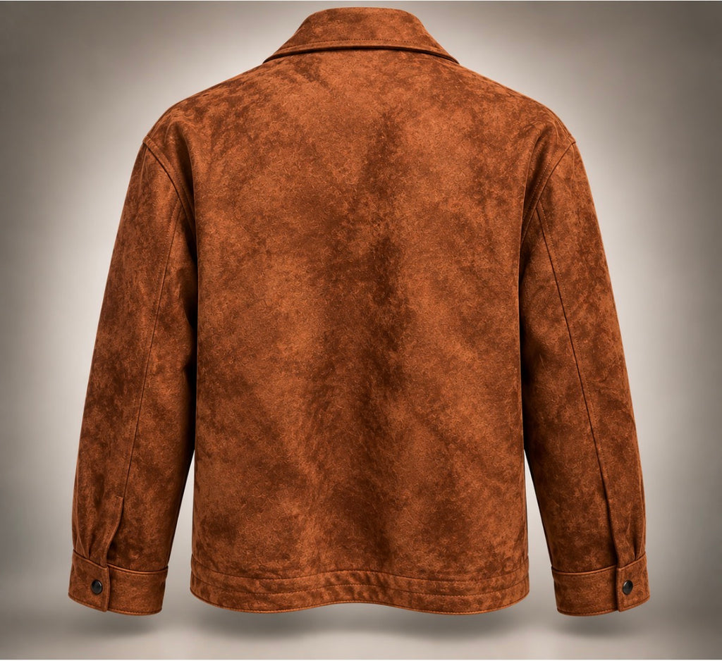Outlander by Craft + Flow Tan Suede Zip Jacket