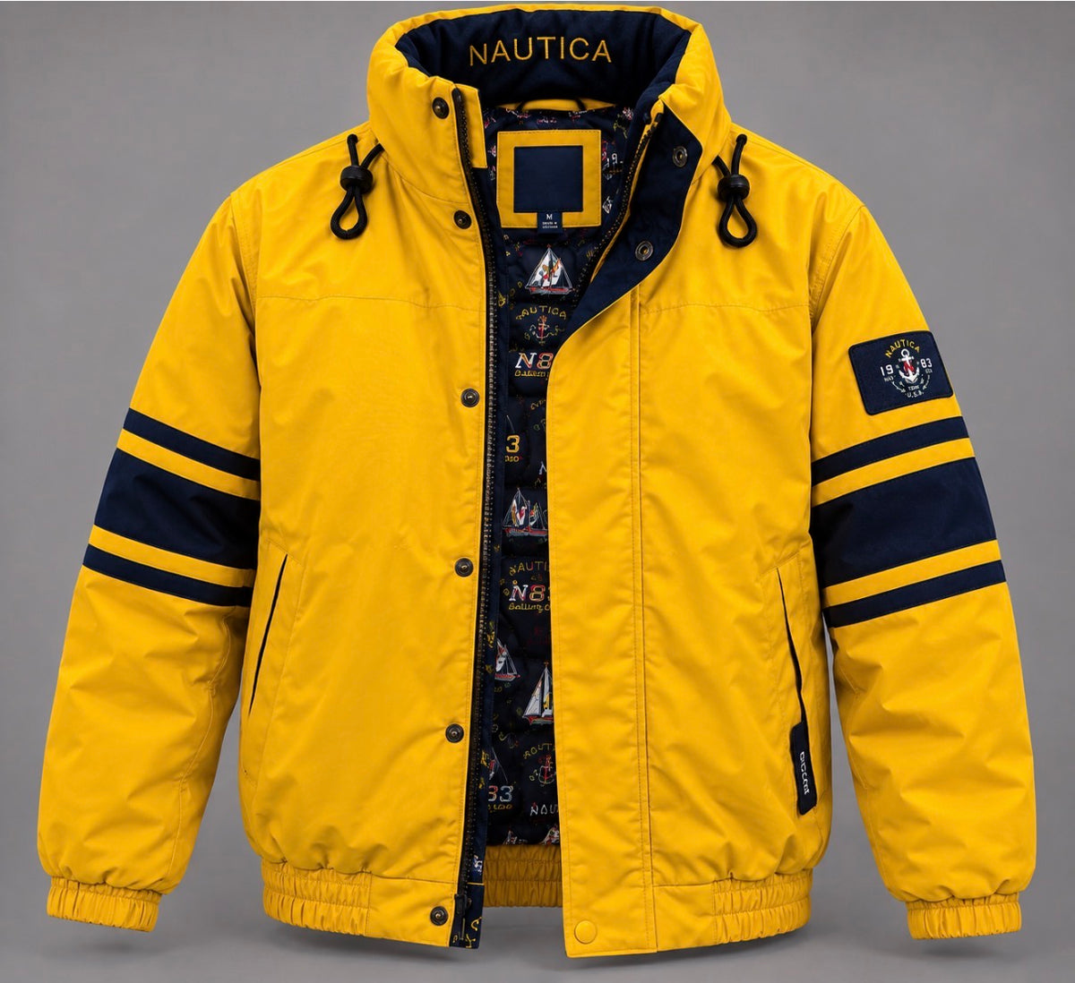 Nautica Vintage Mustard & Navy Bomber Jacket