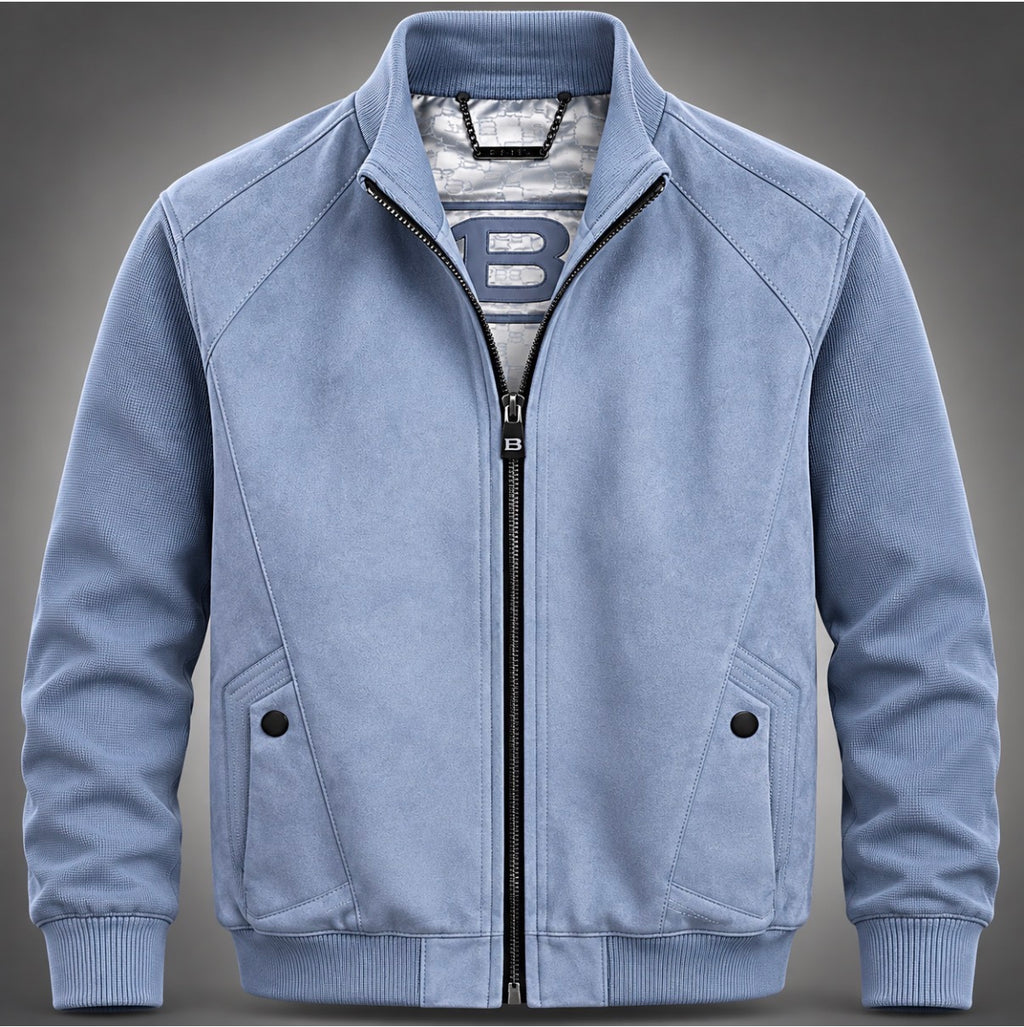 The Rare Edition — Signature B Zip Jacket | Ice Blue