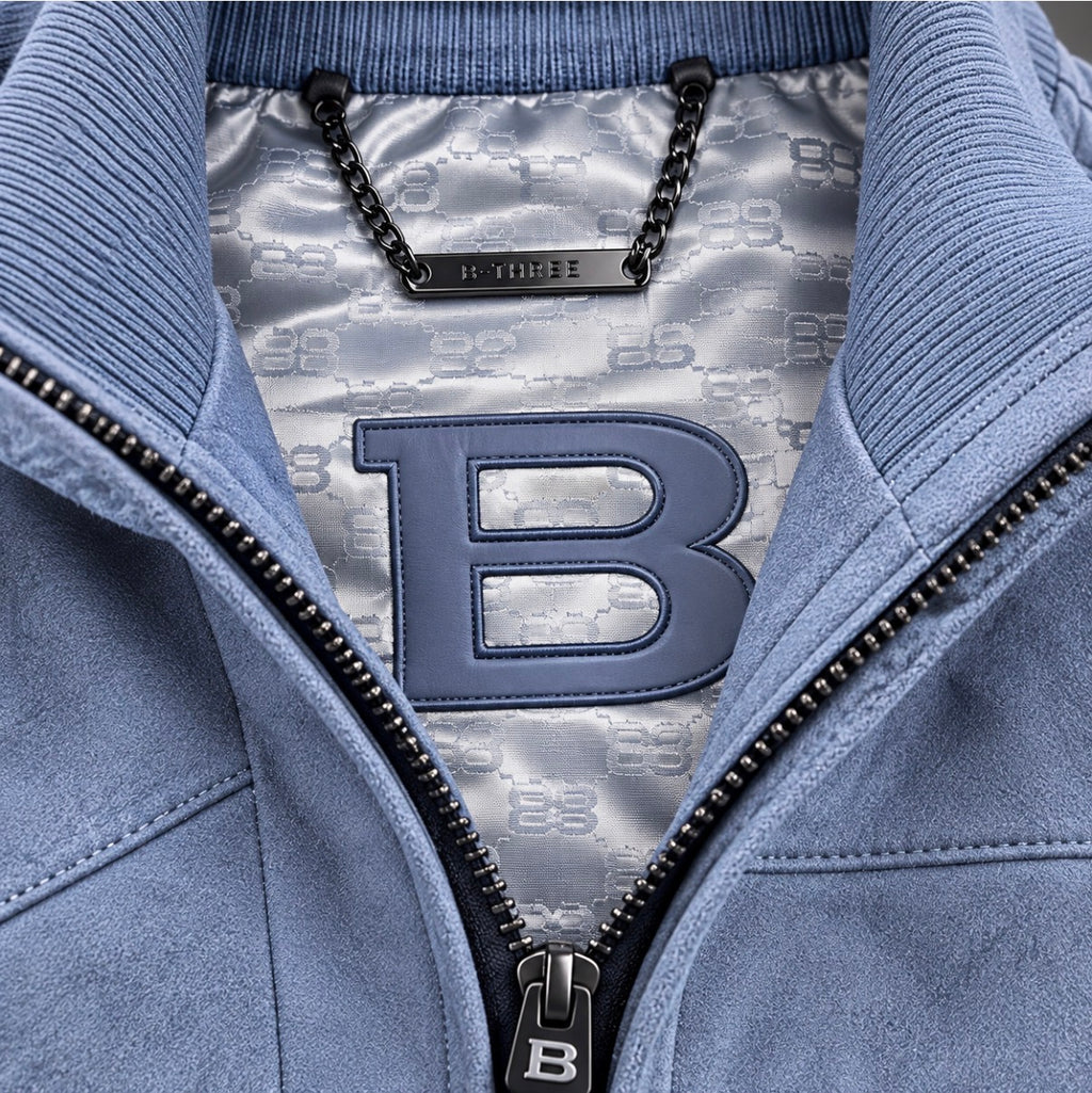 The Rare Edition — Signature B Zip Jacket | Ice Blue