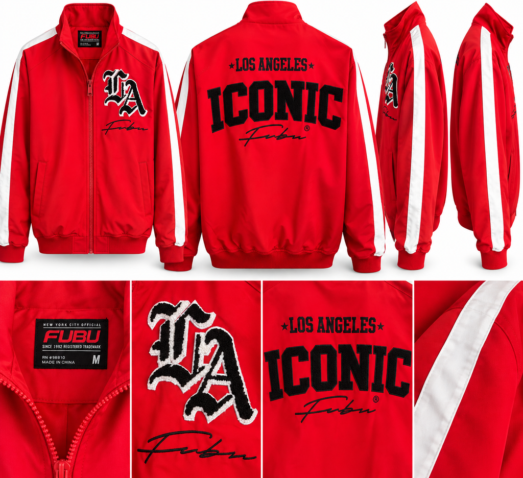 FUBU Los Angeles Iconic Track Jacket – Red